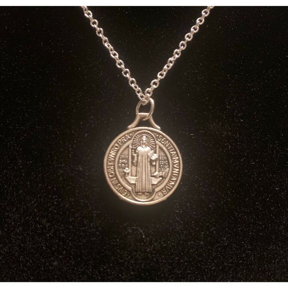 Isabella’s Moon Other - St. Benedict Medal Silver Colored 18 in